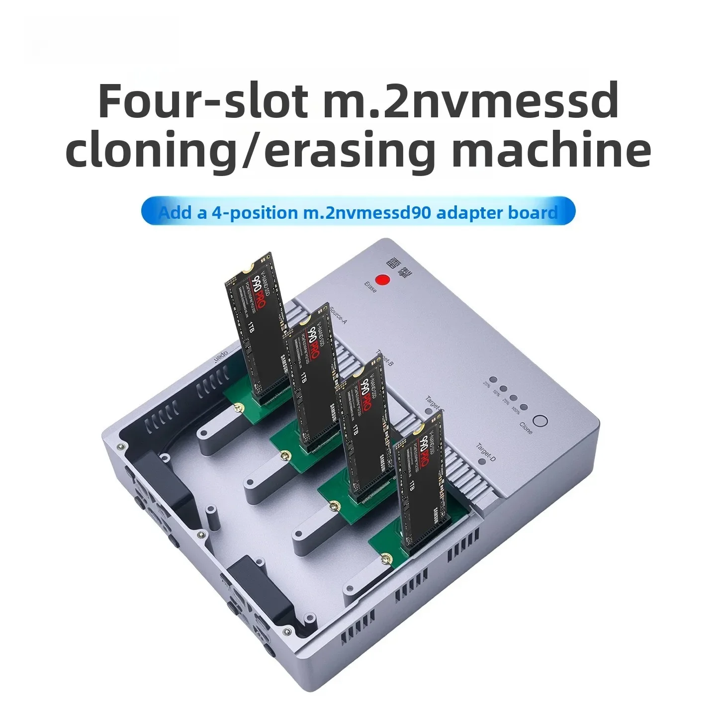 USB4 four bay M.2 hard drive box, copying machine, disk array, USB4 compatible with Thunderbolt 5/4/3