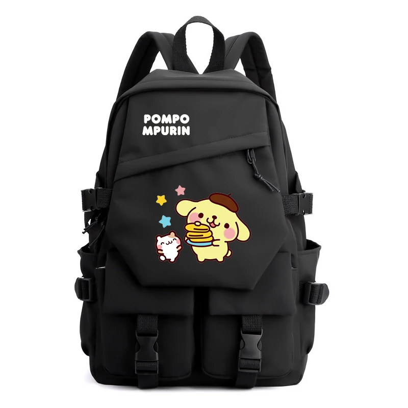 

MINISO Sanrio Pompompurin Student School Backpack Cartoon Kawaii Boy Girl Rucksacks College Mochila Teenager Travel Bags