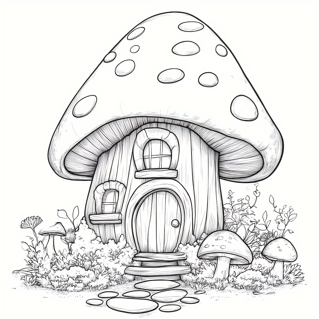 Kolorowanka dla dorosłych z motywem leśnego domku, 28 stron, redukująca stres. |   Książka do kolorowania dla relaksu i redukcji stresu na Walentynki