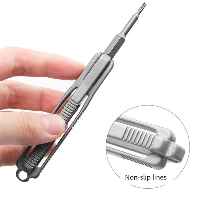 -A25M سبائك التيتانيوم مفك براغي نجمية شفط مغناطيسي قابلة للتمديد مفك النخيل المحمولة تفكيك أداة عدم الانزلاق