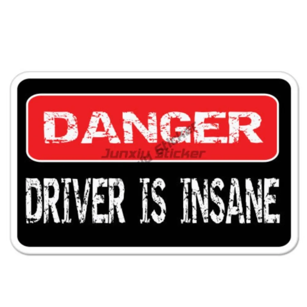 خطر سائق مجنون سيارة الوفير ملصق مائي ويندوز الزجاج الأمامي ملصق Suv الخيام ملصقات التخييم في الهواء الطلق #1