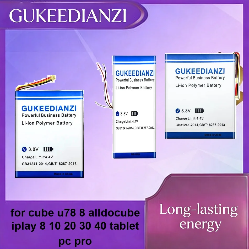 

Tablet Battery Long Lasting T1020 5100-9600mAh For Cube U78 8 For Alldocube Iplay 8 10 20 30 40 Tablet PC Pro