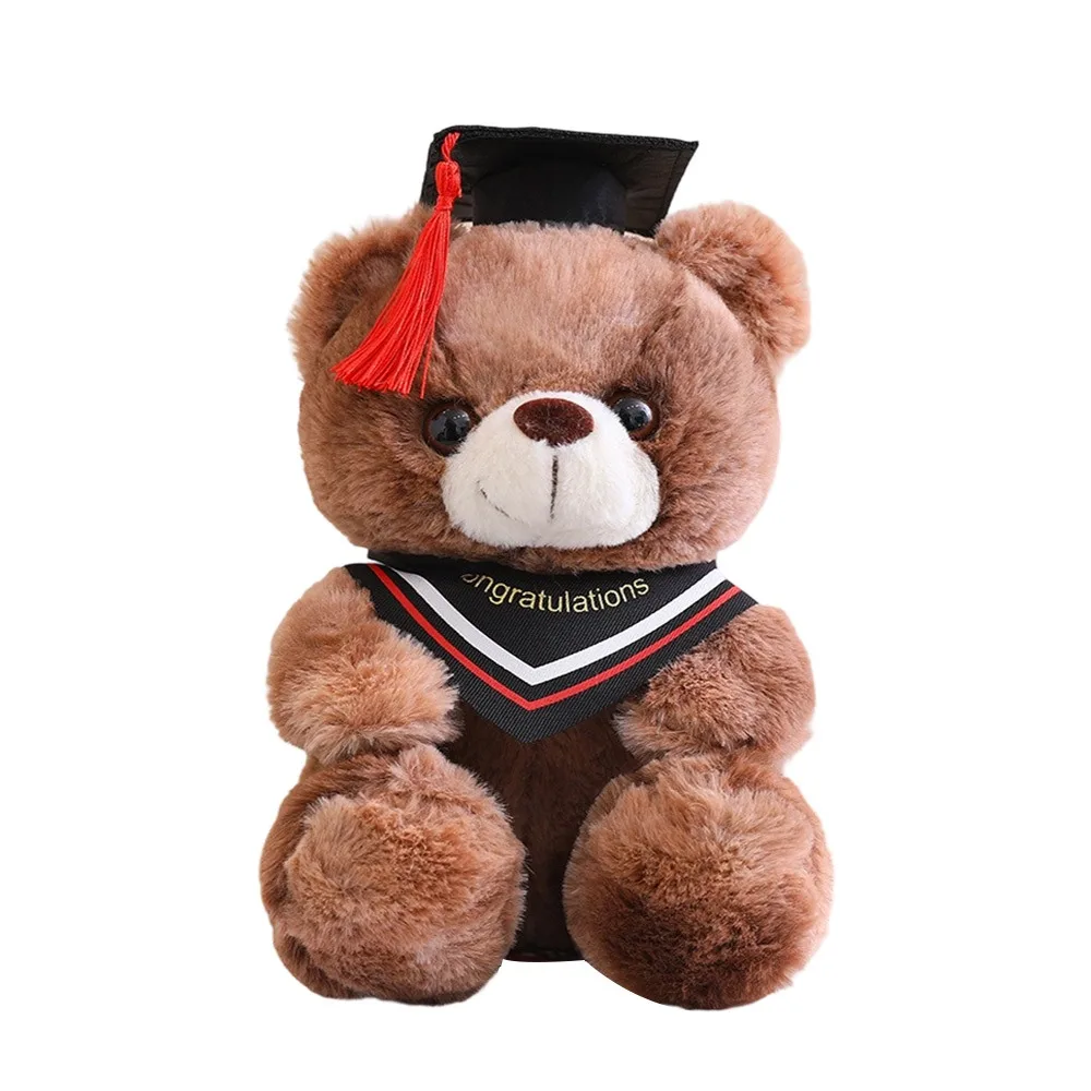 

23CM Creative Soft Graduation Bear Cartoon DIY Doctor Bear Plush Toy Cute Graduation Gift Graduation