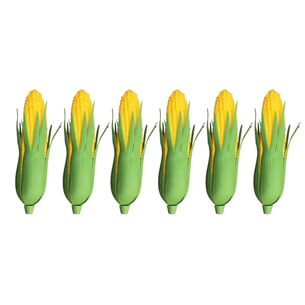 6 Pcs Vegetables Mini Artifical Corn Fake Fruit for Decoration Simulation Child