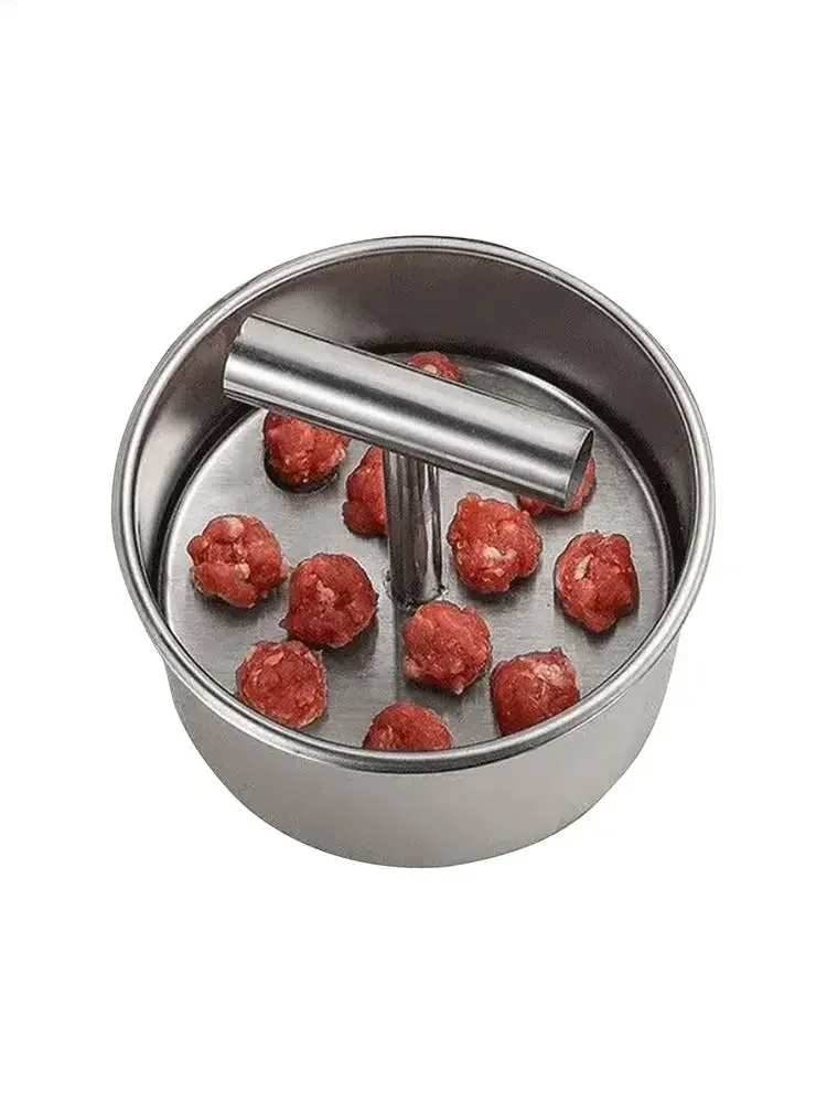 Presse Frikadelle Maker Edelstahl Frikadelle Maker Fleisch Bälle Manuelle Multi-funktionale Maker Werkzeug Haushalt Küche Manuelle Form – Detail 6
