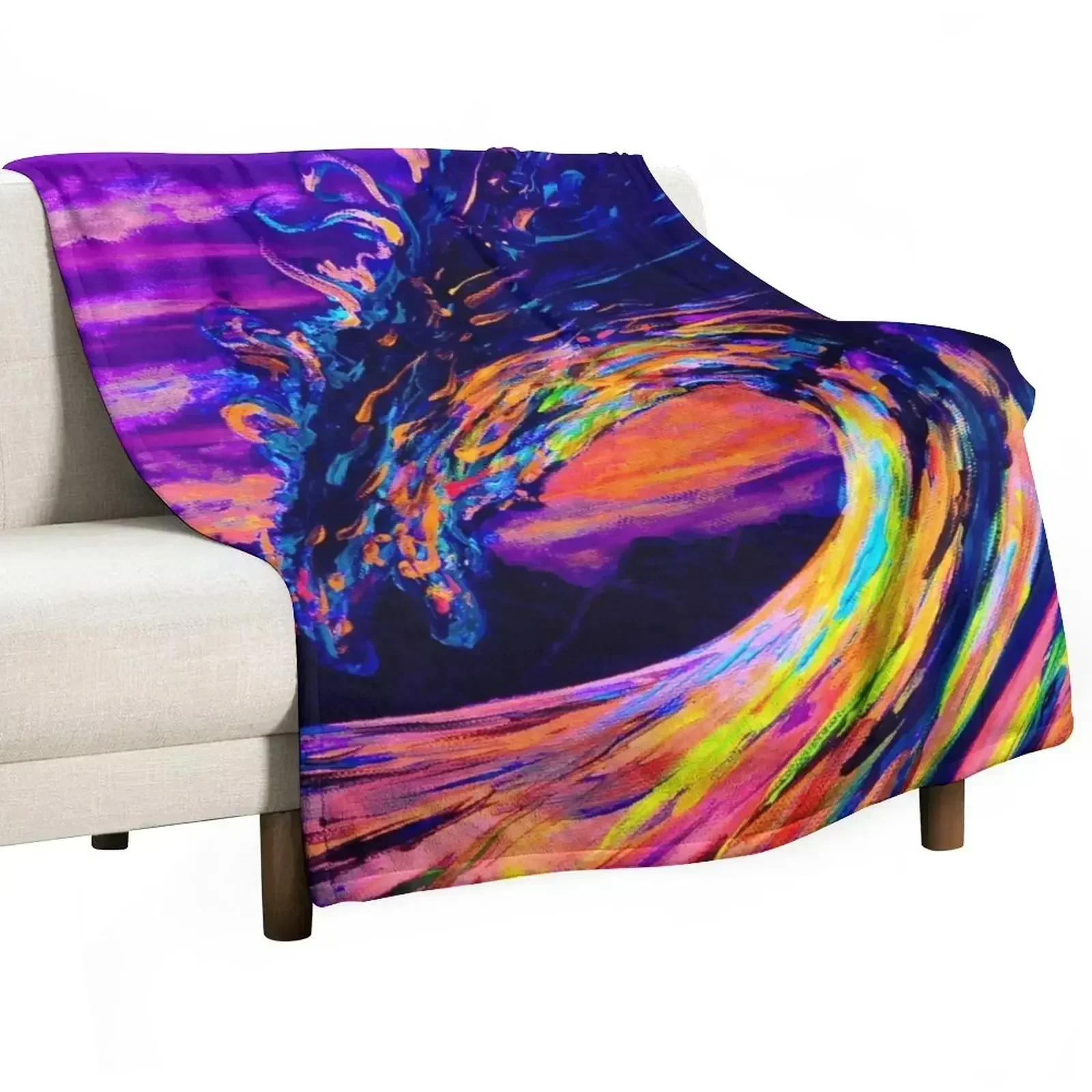 Let the waves hold you Throw Blanket for babies Flannels Picnic Decorative Sofas Decorative Beds Sofa Blankets