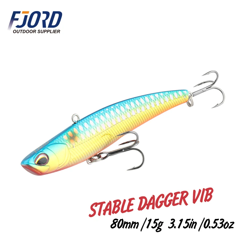 FJORD Ratlin VIB 80mm 15g Fishing Lure Stable Dagger Balance Winter Freshwater Sea Wobbler Ice Fishing Tackle Artificial Bait