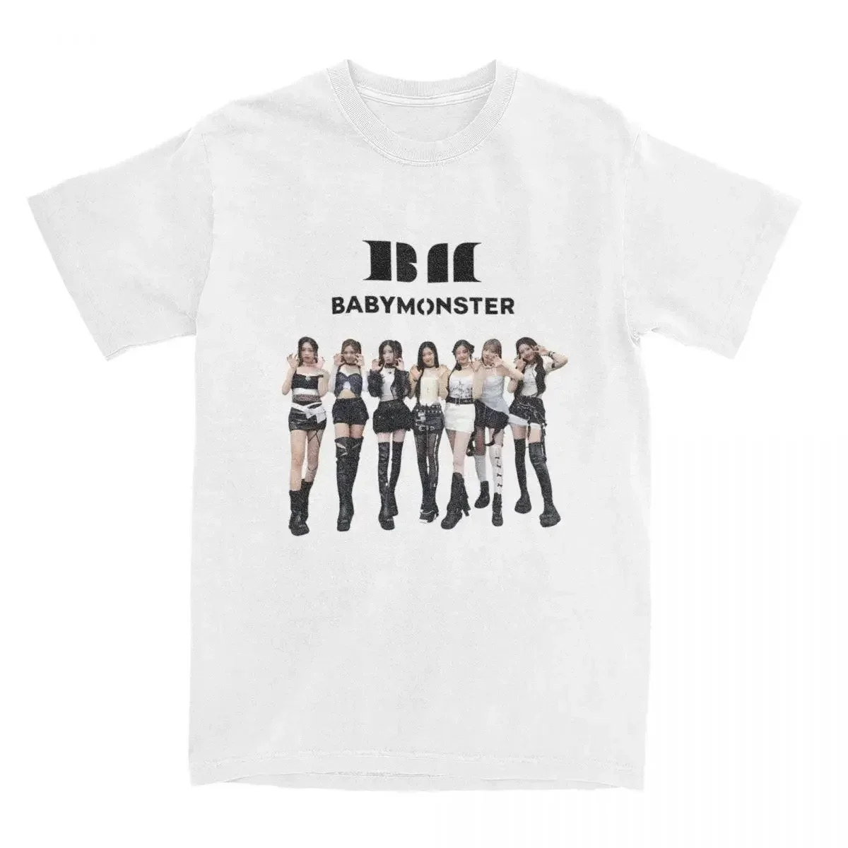 Babymonster Kpop Music Singer Idol Merch Shirts Men Women Vintage Cotton Graphic Printed Tops