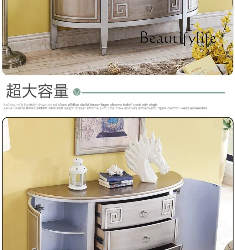 خزانة مدخل على الطراز الأمريكي الكلاسيكي، خزانة جانبية منزلية من الخشب الصلب والبساطة