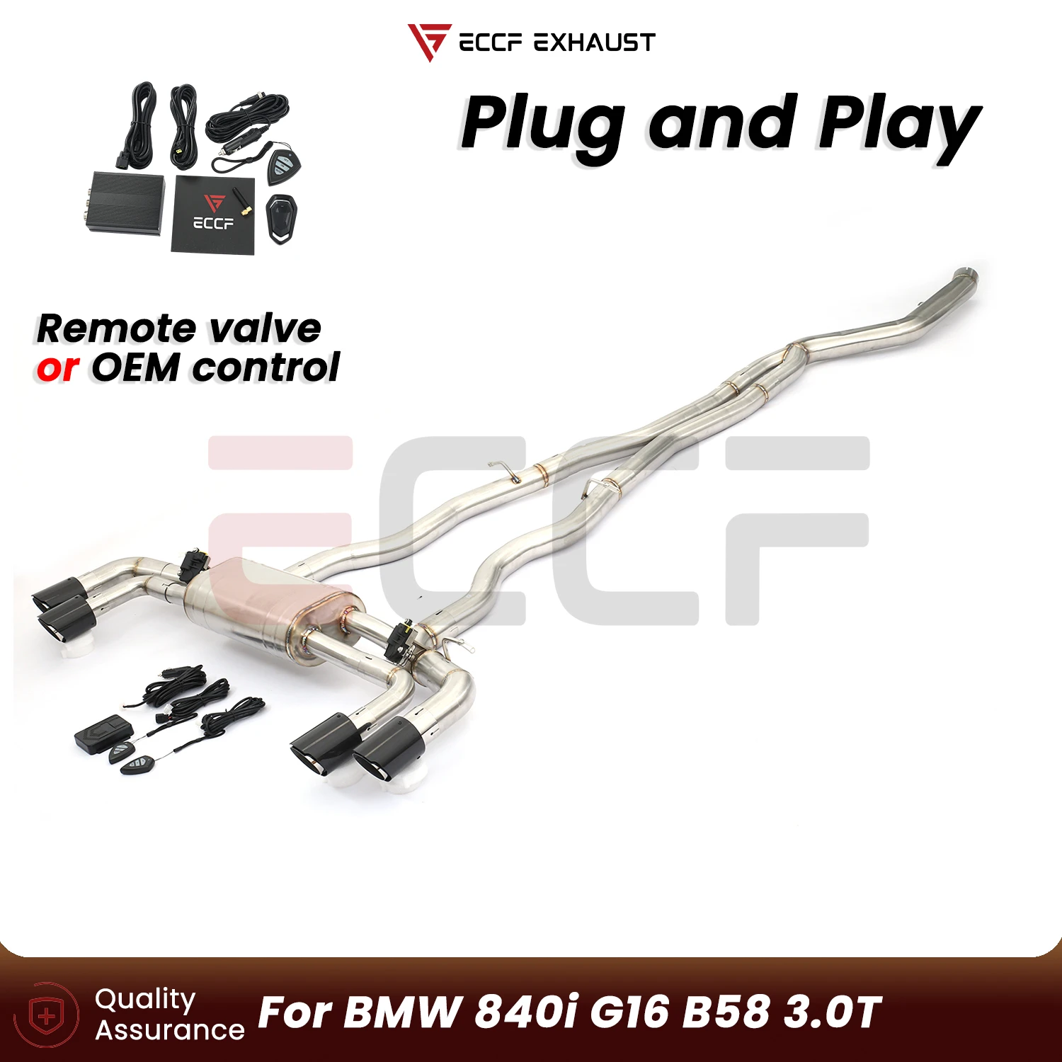

Sporty Stainless Steel Catback Exhaust FOR BMW 840i G16 B58 3.0T Aggressive Exhaust Sound Plug and Play Performance Upgrade