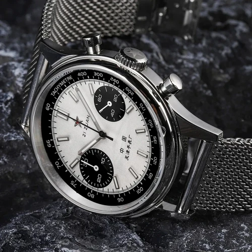 Reloj de cuarzo 1963 con cronógrafo de aviación de China de 42mm para hombre 21 Zuan Pilot, reloj militar único de lona resistente al agua a la moda para hombre