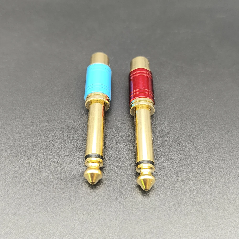 2Pcs Audio Speaker Adapter 6.35mm 1/4