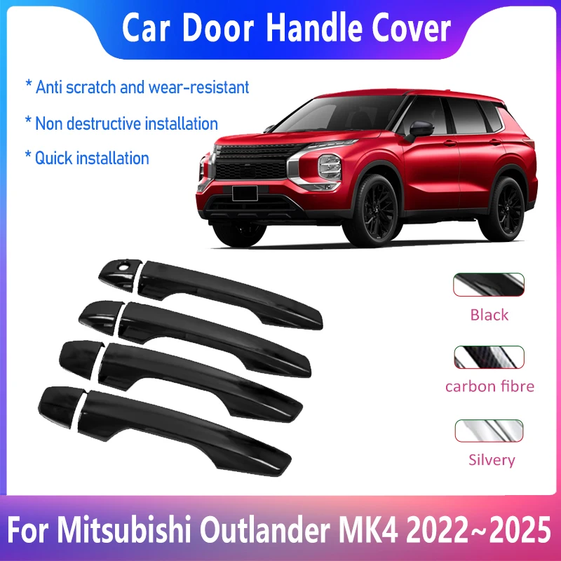 

Для Mitsubishi Outlander MK4 GM GN ZM 2022 ~ 2025 2023 2024 накладка на дверную ручку автомобиля, роскошная умная хромированная наклейка, автомобильные аксессуары
