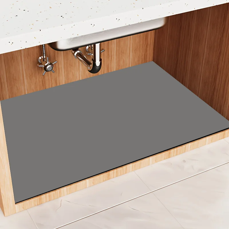 1 stuk Premium gootsteenmat, vrij te snijden - lekvrije kastbeschermer gootsteenmat, herbruikbare kastplankliner voor keuken en badkamer