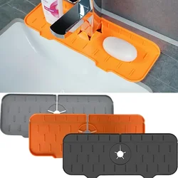 Faucet Absorbent Mat Silicon Kitchen Sink Splash Guard Drain Pad Water Splash Catcher Mats Countertop Protector Kitchen Gadgets