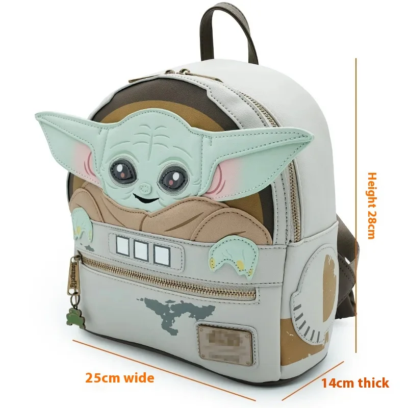 Loungefly Disney Star Wars Yoda Mini Cartoon Cute Backpack Double Shoulder Bag Children\'S Travel Bag Schoolbag Holiday Gifts