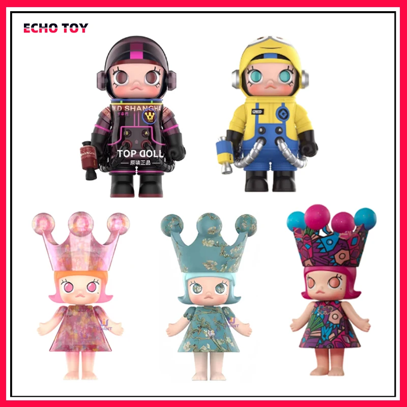 POP MART Space Molly Series 400% figura de acción Kawaii Mega Bailemen Meilin Jiachen Minion figuras de Anime colección de decoración