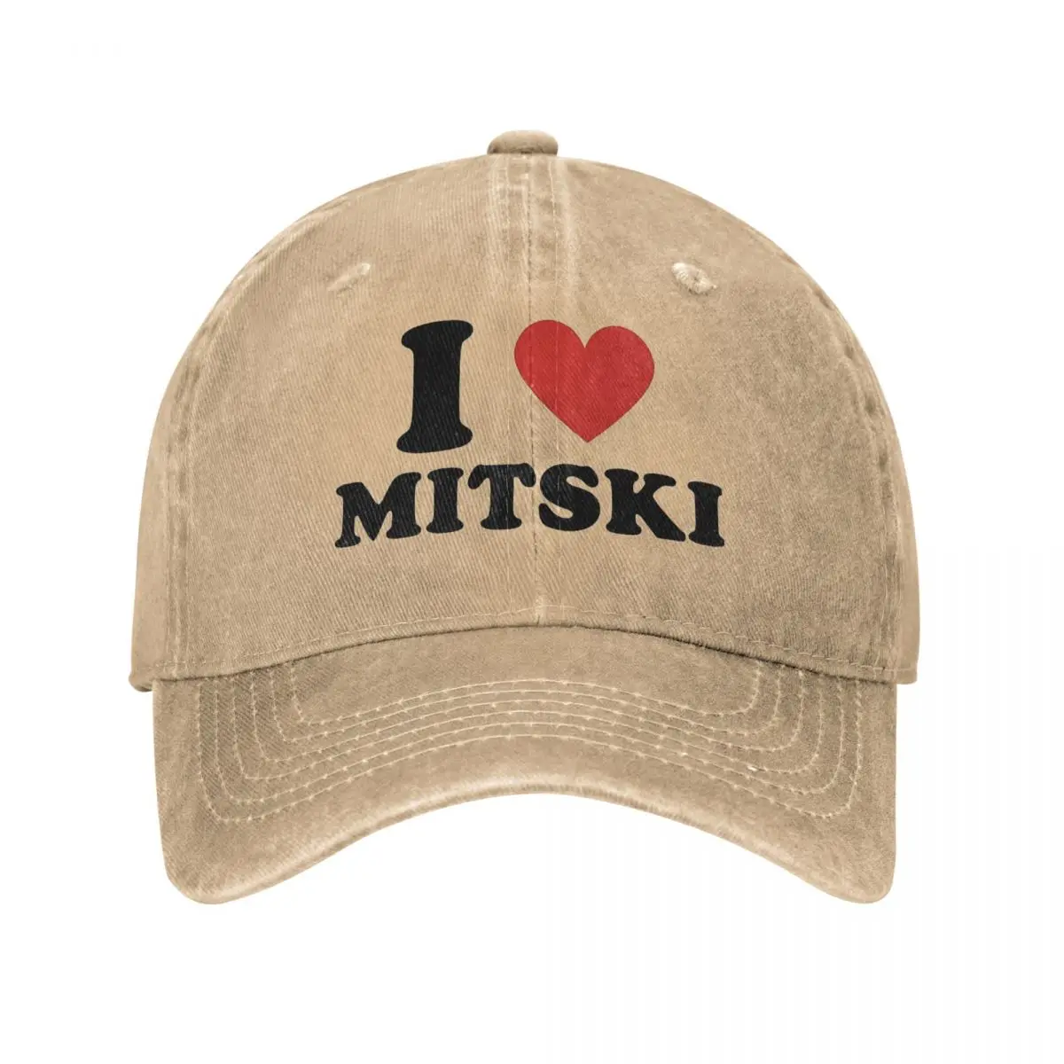 I Love Mitski Baseball Cap Singer Men Adult Sunscreen Hip Hop Dad Hats Spring Street Style Outdoor Gym Snapback Cap