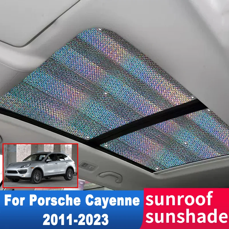 

Car Sunroof Sunshade for Porsche Cayenne 92A 2012 2011-2023 2022 2021 2020 Auto Roof Sunscreen Heat Insulation Cover Windscreen