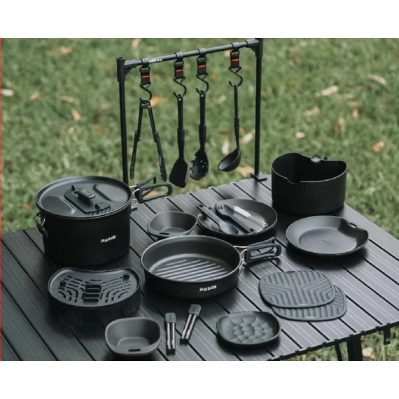 

Набор сковородок с антипригарным покрытием для уличной посуды, посуда для кемпинга, специальная сковорода для кемпинга, сковорода