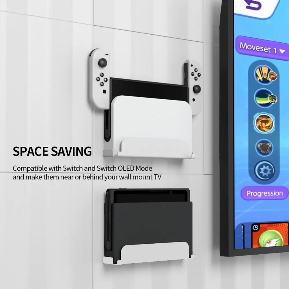 

Настенный держатель для игрового хоста, универсальный, подходит для Nintendo Switch/для Nintendo Switch, стеллаж для хранения игровой консоли OLED