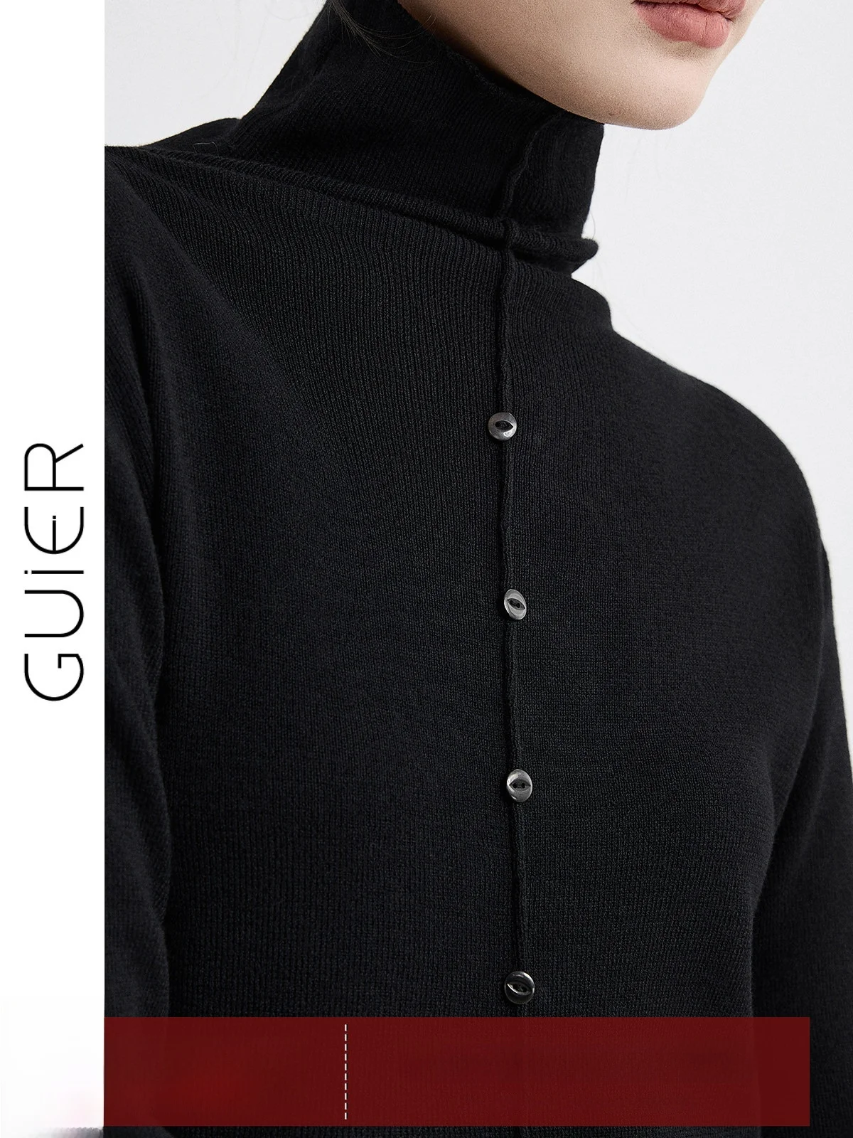 

Женский облегающий вязаный свитер с высоким воротником Bla, базовая модель для ношения под одеждой, осень-зима, новинка, модный женский трикотаж