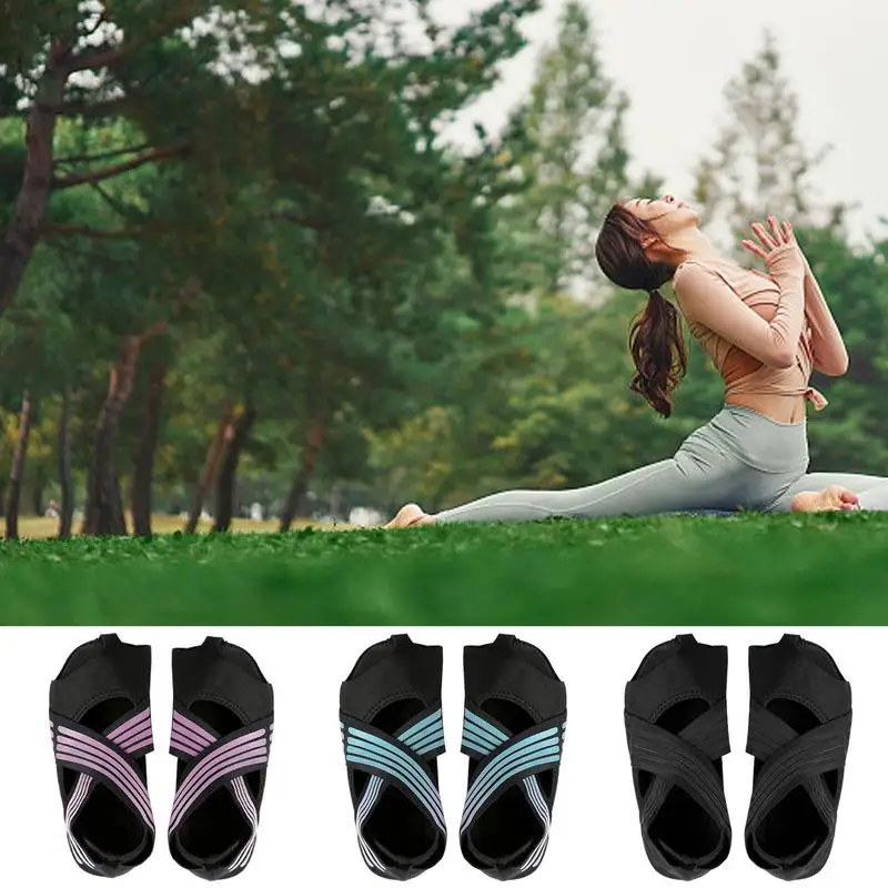 Pilates Grip Socks Soft Sole Comfortable Grip Shoes Pilates Shoes Lightweight Barre Shoes Feet Support Ergonomic Anti-Slip For