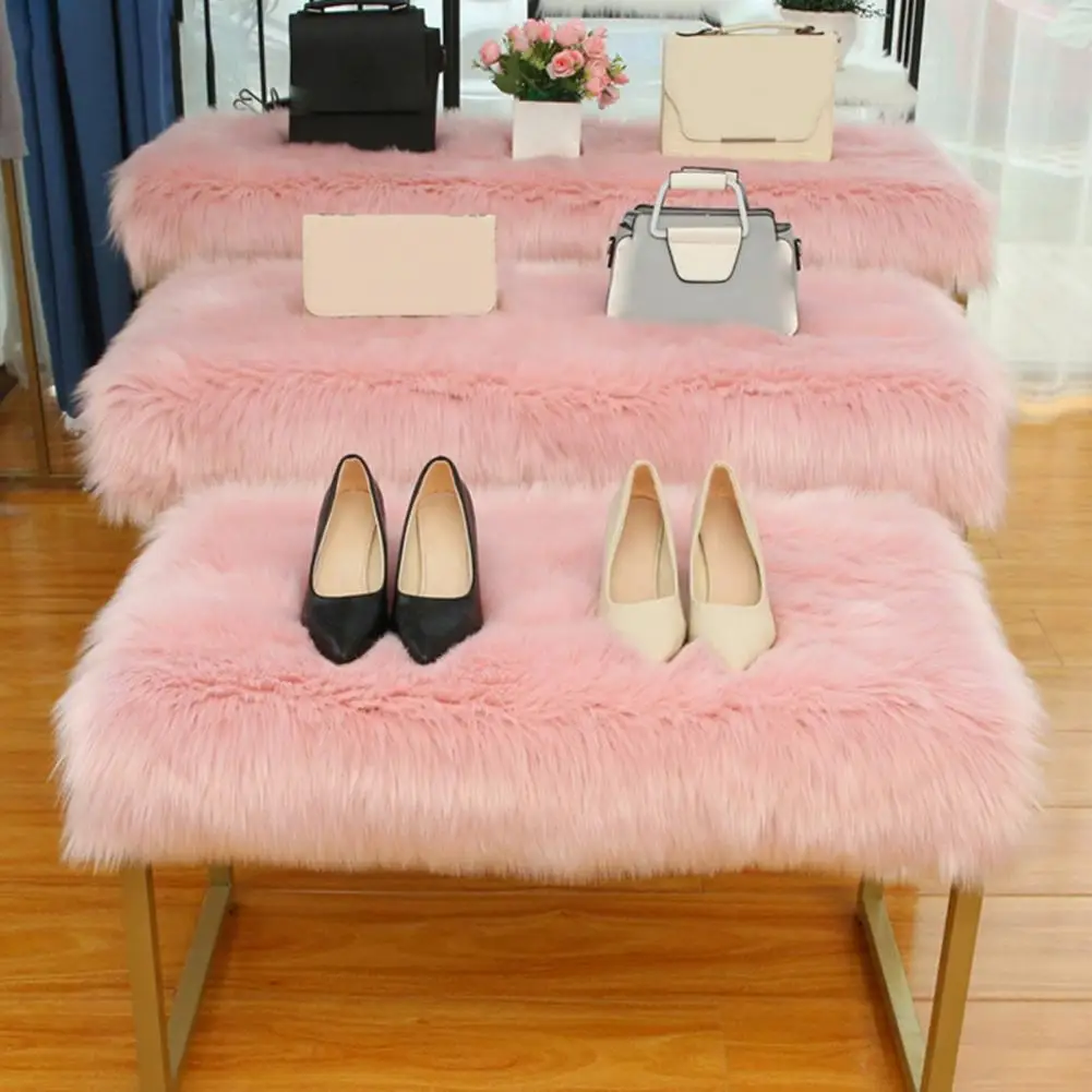 30/40/60 سنتيمتر ممسحة تطبيق واسع البوليستر فو الفراء جلد الغنم منطقة بسيطة البساط هالوين ترحيب مقاومة السجاد للمنزل #2