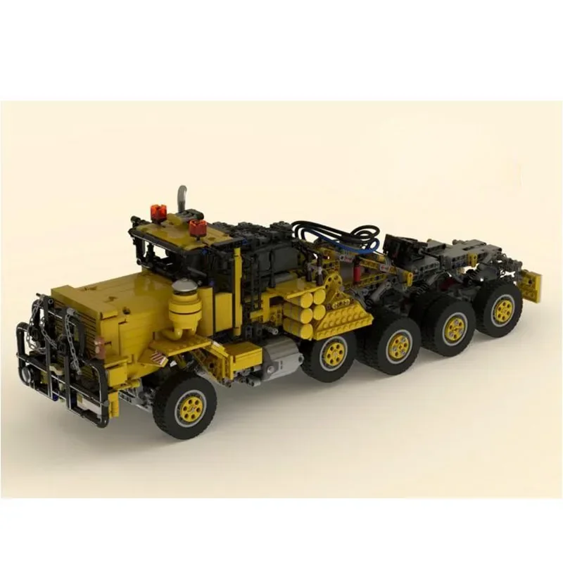 MOC-78208 Żółty Nowy Ciężki Traktor M911 10x8x4 (Wersja King Large) Zmontowany Model z Klocków 2203 Części MOC Kreatywna Zabawka