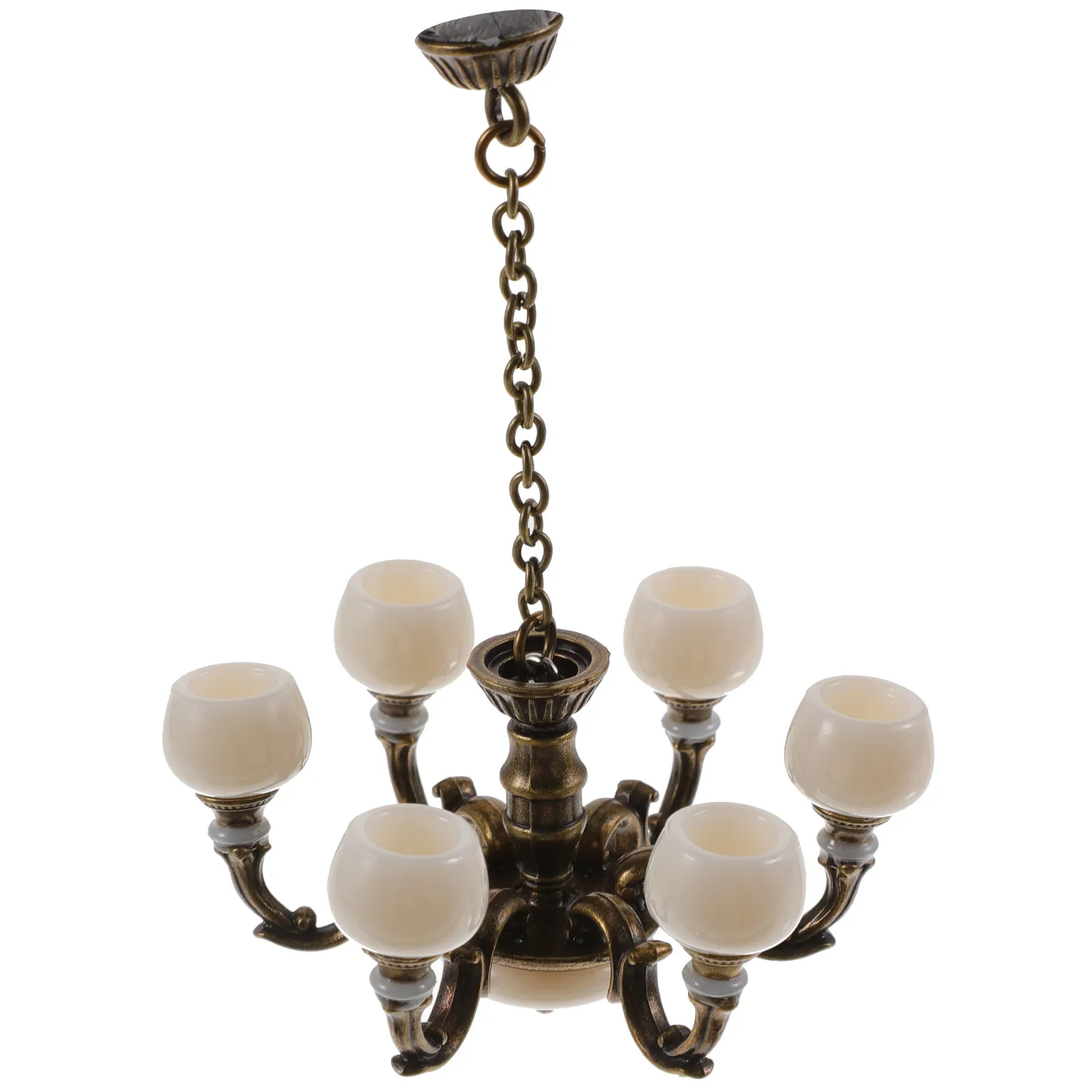 

Миниатюрная потолочная лампа 1:12, ретро-подвесной светильник, имитация освещения для миниатюрного дома, декор для миниатюрной мебели