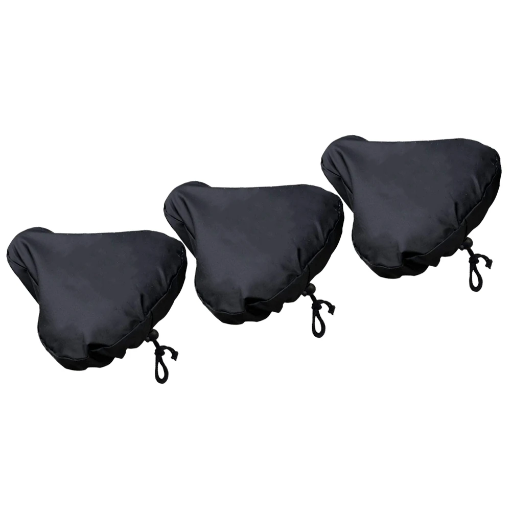

3pcs Bike Seat Cover Waterproof Elastic Straps Compact Size All Seasons Protection Comfortable Cushionbike saddle bike rain