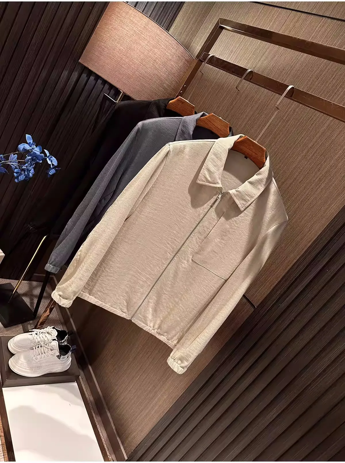 Spring new men's high-end versatile lapel jacket