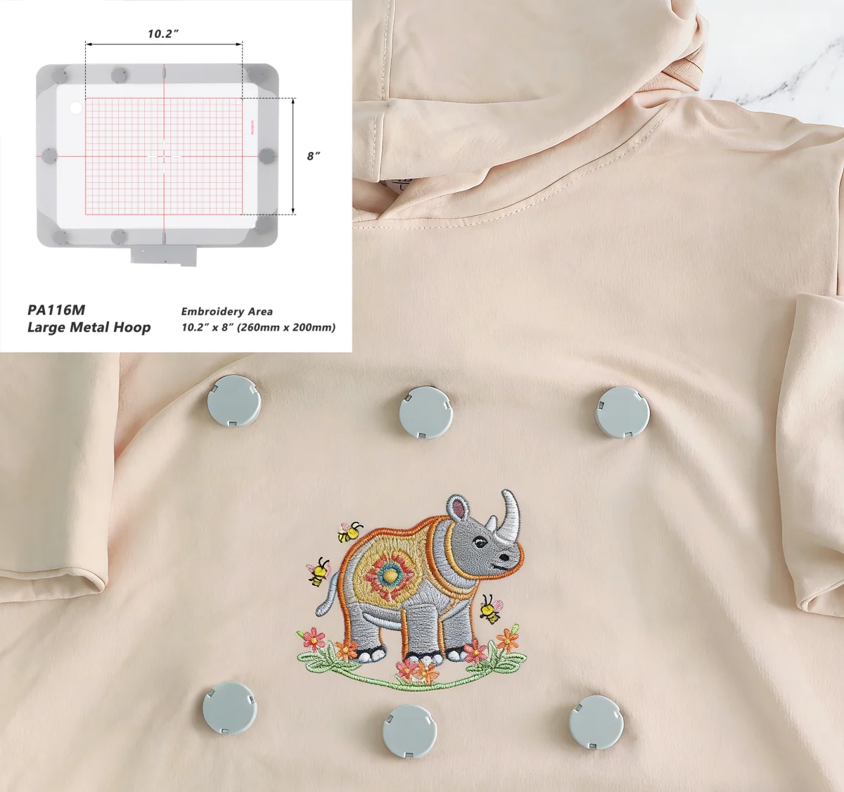 Magnetic Embroidery Frame For Pfaff Creative Sensation Husqvarna Viking Designer Diamond Topaz Epic etc Embroidery Machine