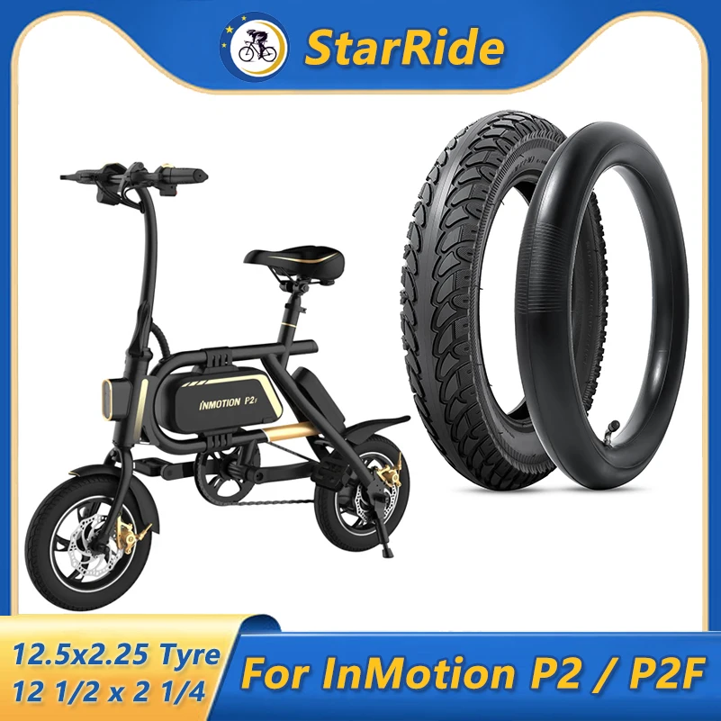 12 1/2 x 2 1/4 Tire and Inner Tube 12.5x2.25 Tyre For INMOTION P2/P2F eBike Razor Pocket Mod, Currie, Schwinn, GT, IZIP, eZip