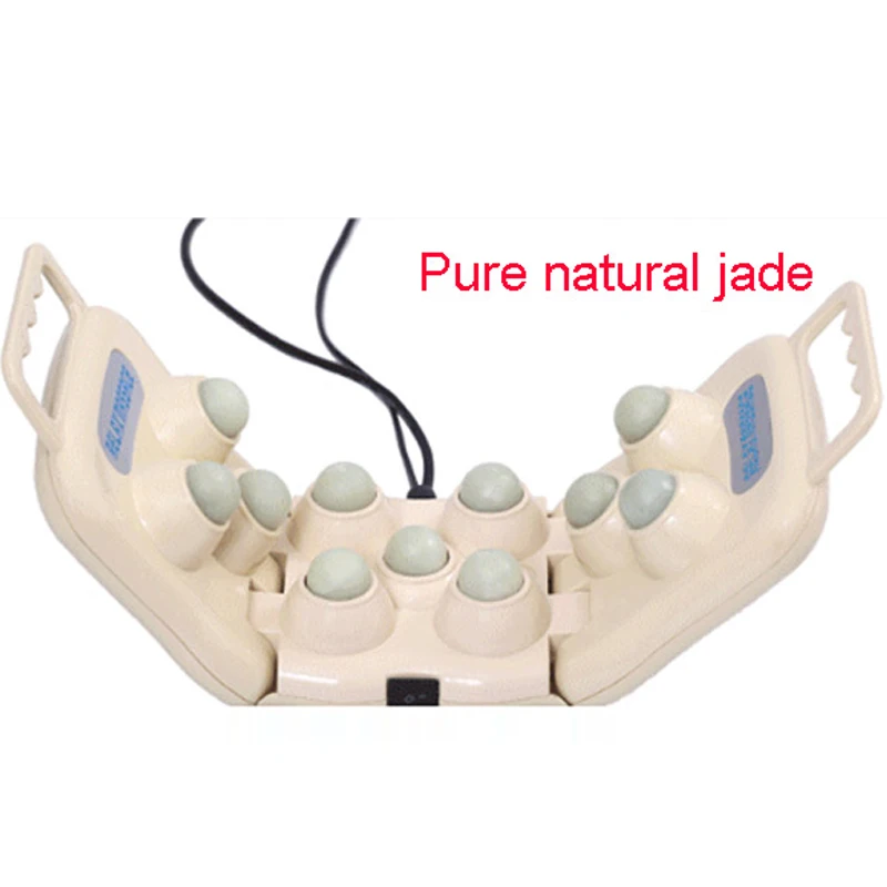 

Customizable Electric Jade germanium stone heating massage balls Negative Ion Foldable Natural Tourmaline FIR Heat Mat Back