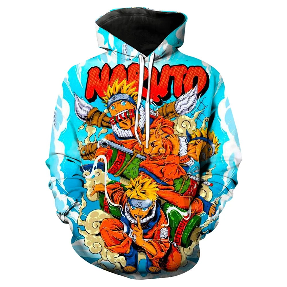 2024 New Classic Japanese Comics Fashion Trend Naruto Clothes 3D Hooded Sweatshirt Men And Women 6 sold