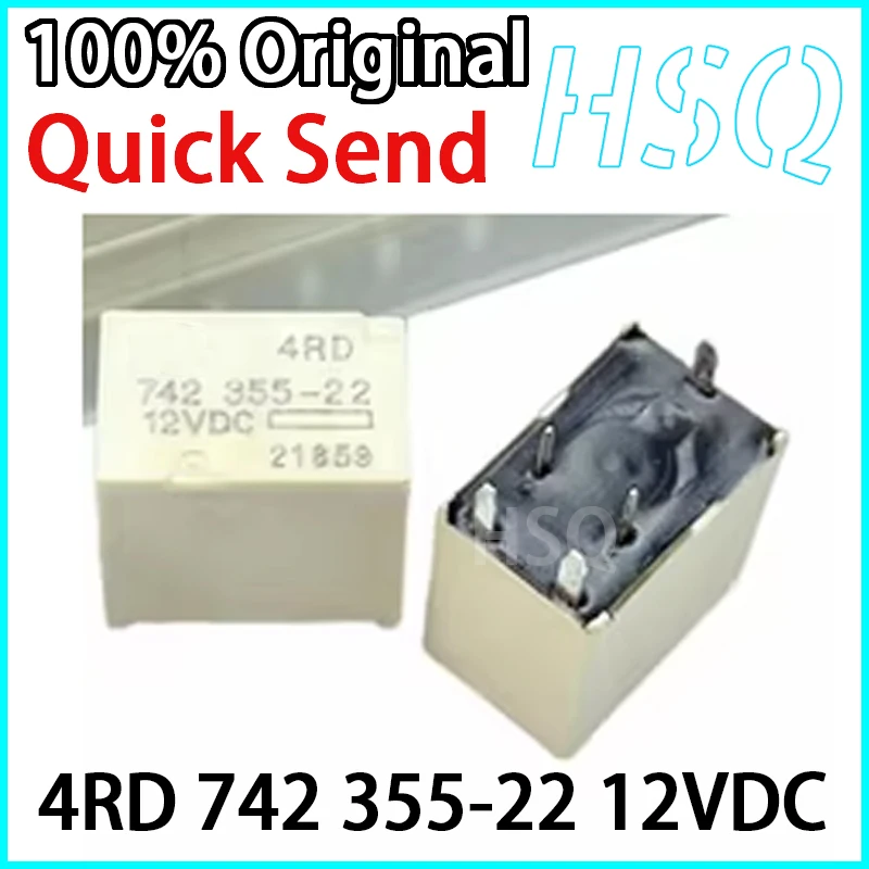 

1PCS 4RD 742 355-22 12VDC Headlight High Beam Relay