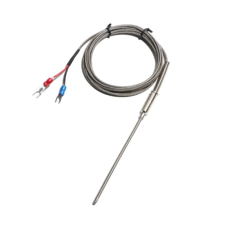 1PC 1.5M K-type Armoured WRNK-191 Thermocouple Stainless Steel Braiding Insulated Wire 100/200/300mm Bendable Probe