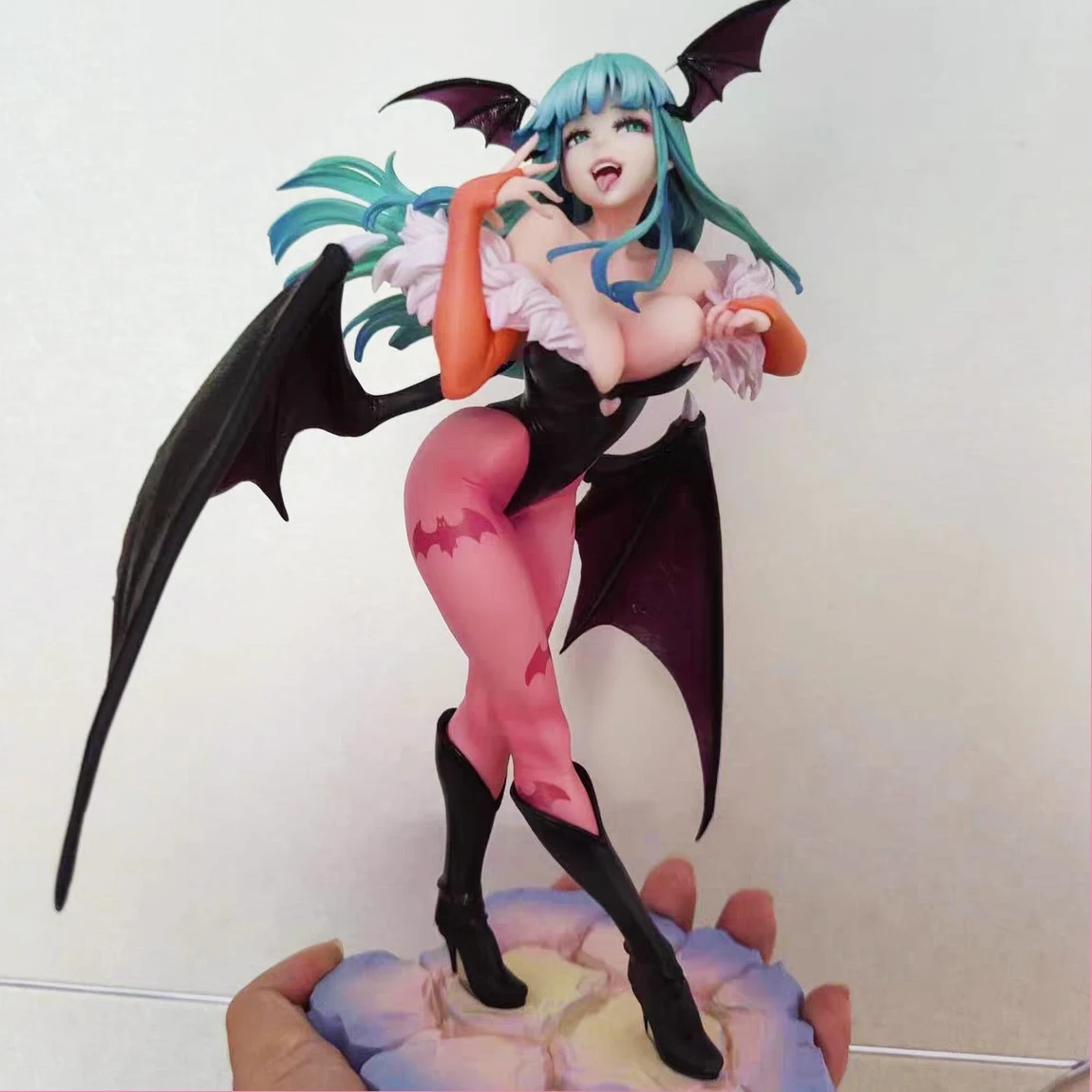 

New 23cm Hunter Morrigan Aensland Felicia Anime Action Figure Darkstalkers Bishoujo Collection Figurine Halloween Toy Kid Gift