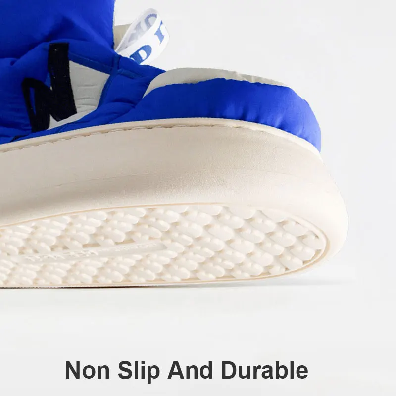 Mo Dou 2022 Women's New Thick Sole Warm Plush Lining Shoes Men's Home Casual Bedroom Shoes Fashion Outdoor Winter Cotton Shoes