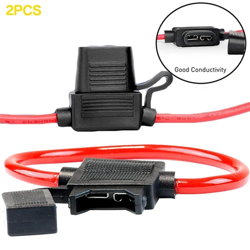 5/10Pcs 12V 30A Insert In Line Car Mini Blade Adapter Fuse Holder Splash-proof for Sockets Wire Cutoff Switch Damp Proof Splash