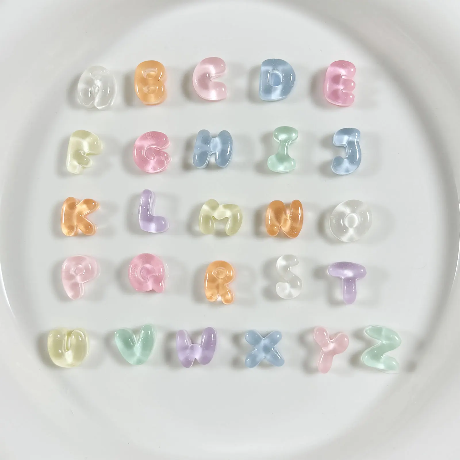 Mini Alphabet Letter Charms For Jewelry Making DIY Decorations Kids Hair Clip Hairpin Phone Case Flatback Accessories Home Decor