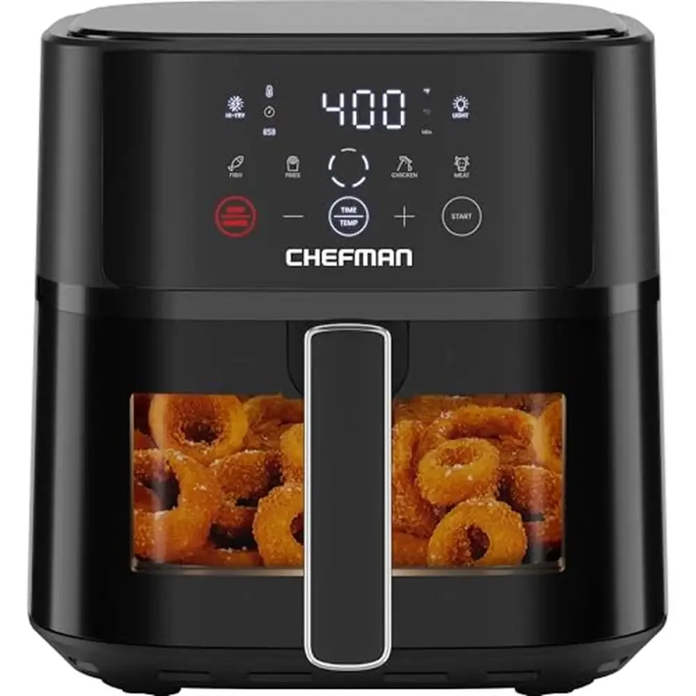 Compact 6QT Airfryer Easy View Window Hi-Fry Technology Touch Controls Nonstick Dishwasher Safe Healthy Meals  Quality Assurance