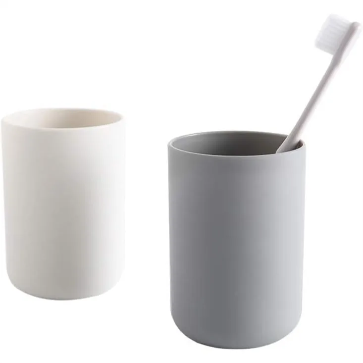 

Plastic Tumblers Reusable Drinkware Set of 2 Unbreakable Dishwasher Safe Insulated Cups Grey&White