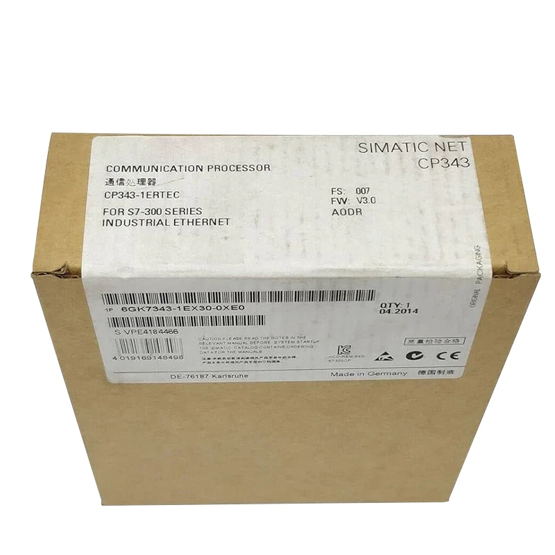 

Совершенно новый оригинальный промышленный Ethernet-контроллер ПЛК 6GK7343-1EX30-0XE0 6GK7343-1EX30-0XE0 Специальный контроллер PAC