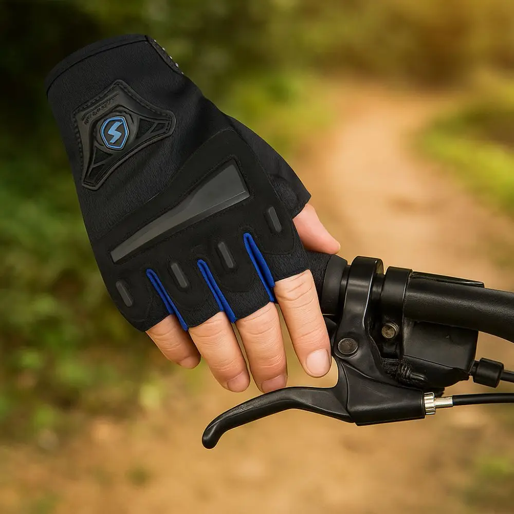 

Multifunctional Anti Slip Motorcycle Gloves Wear-Resistant Adjustable Outdoor Sports Gloves Breathable Half Finger Gloves Riding