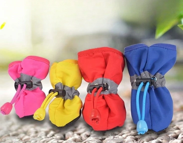 נעלי כלבים-מגני כלבים ומגני כפאה למדרכה חמה-נעלי חיות מחמד עמיד למים לכלבים קטנים בינוניים