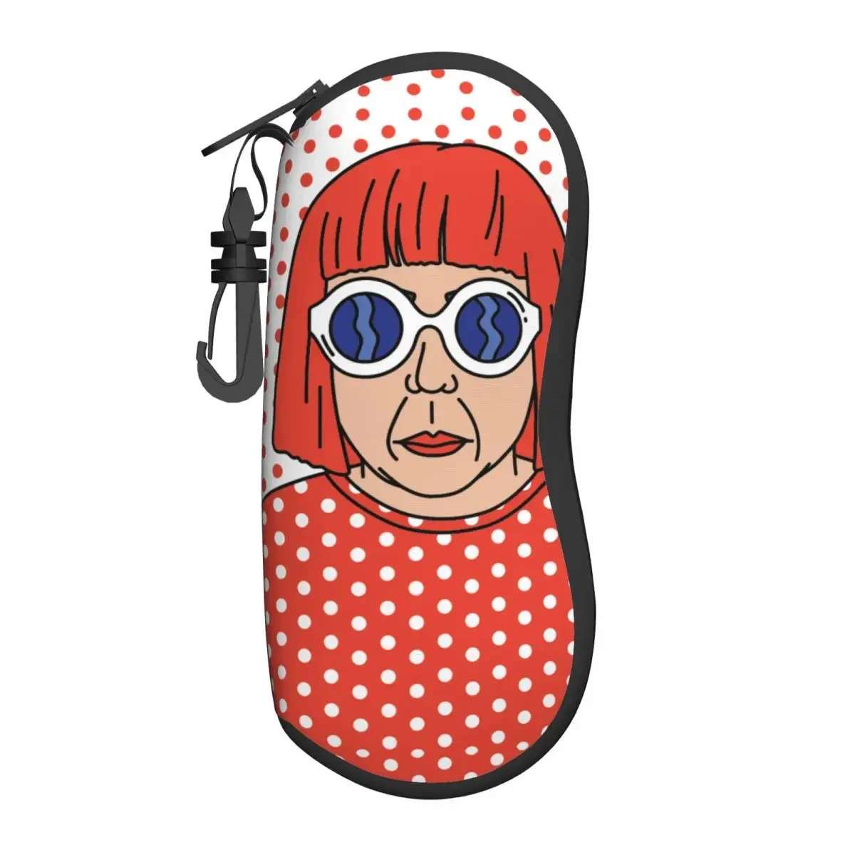 Custom Yayoi Kusama Self Portrait Eyeglass Glasses Case Women Men Soft Sunglasses Protective Pouch