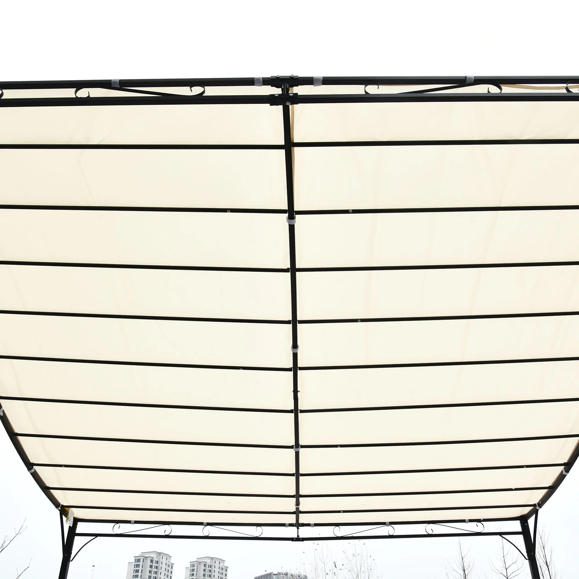 10' X 10' Steel Outdoor Pergola Gazebo Patio Canopy Backyard Pool Deck Garden image 7