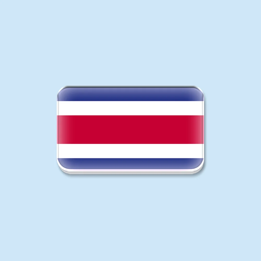 Costa Rica National Flag Acrylic Pin Badge Decorative Brooch for Hat Bag Clothing